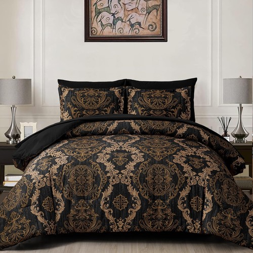 Queen black comforter set - queen,