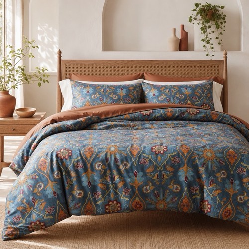 New anthropologie blue damask - new,